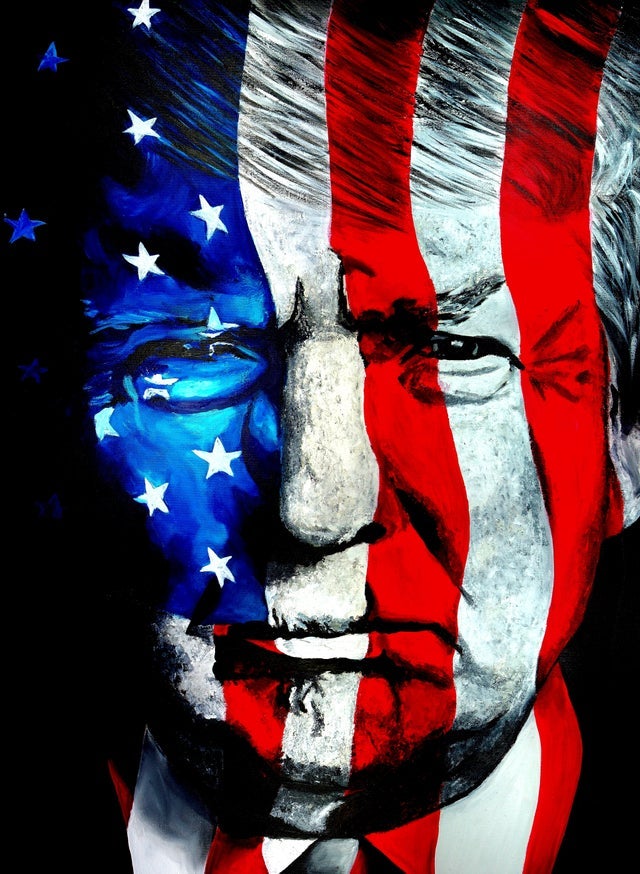 Trump Art. Trump Painting. Trump portrait. Trump | MAGA Langelo Art